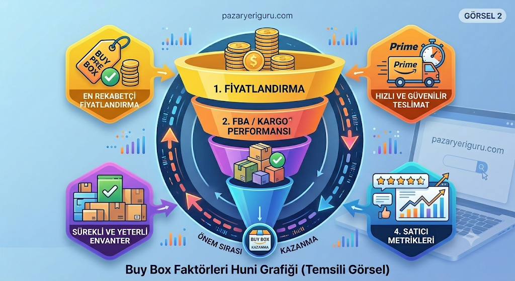 Buy Box Faktörleri huni grafiği