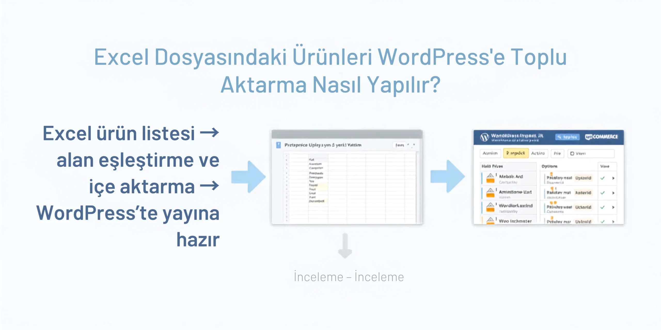 excel dosyasındaki Ürünleri wordpress'e toplu aktarma nasıl yapılır