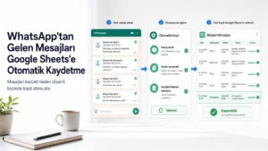 whatsapp'tan gelen mesajları google sheets'e otomatik kaydetme