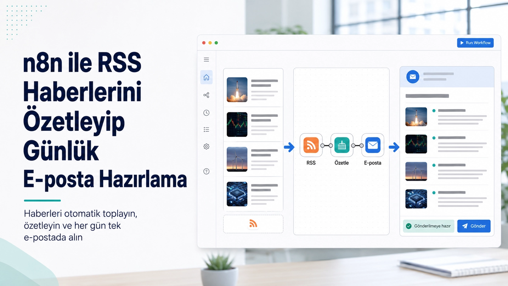 rss haberlerini Özetleyen n8n otomasyonu